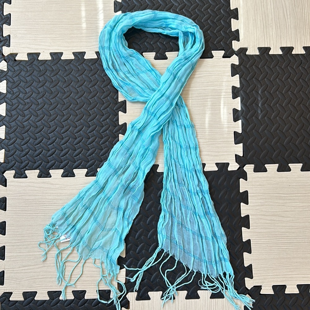 JUSTICE blue sheer scarf one size fits most NWT